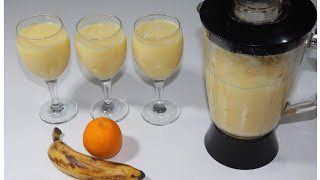 Un litre de jus fait maison avec seulement une orange 🍊et une banane🍌 [upl. by Oznola]