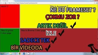 HTML  Frameset Detaylı Konu Anlatım Örnekli [upl. by Walling662]