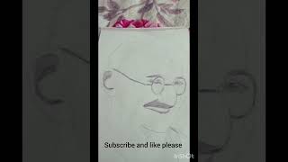 Drawing of Gandhiji drawing art virue [upl. by Yrelle409]