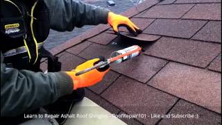 REPAIR ROOF SHINGLES  Replace Missing Aspahlt Roofing Shingles Step by Step Guide [upl. by Ainehta]