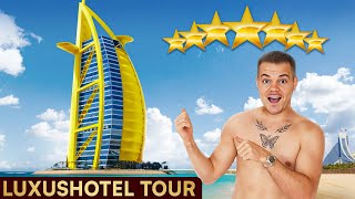 Ich schlafe im TEUERSTEN Hotel Dubais 7 STERNE  Burj Al Arab Luxushotel Tour 48 [upl. by Rask]