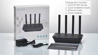 How to set up rock space AC 2100 WiFi Router [upl. by Eihcir238]