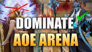 DOMINATE AOE ARENA WITH THIS CYRENE  MAGES COMP No Ingrid No Ardea Guide Watcher of Realms [upl. by Eelanej]