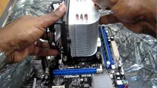 How to Install Arctic Cooling Freezer CPU HeatSink into Asrock H61MS Intel Mainboard [upl. by Dietz85]