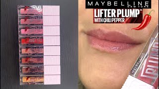 Maybelline Lifter PLUMP Glosses 🌶️ SWATCHES amp REVIEW [upl. by Enrique]