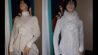 How To Crochet A Hairpin Lace Shawl Or Scarf [upl. by Emmeram]