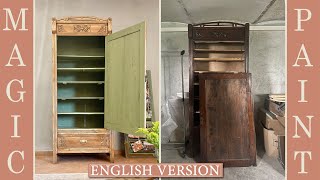 Remove paint from wood and restore an old cupboard Iloverestyling on Discovery DIY ElisaMagicPaint [upl. by Haral]