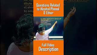 Questions Related to Alcohol Phenol and Ether  Class 12 Chemistry Most Important [upl. by Takara656]