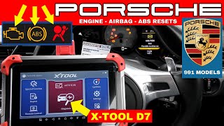 Porsche 991 Engine Airbag amp ABS DiagnoseReset with XTool D7 [upl. by Anelat]