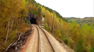 🇳🇴 Norway train cab ride view Nordland Railway Trondheim  Bodø Autumn [upl. by Yrotciv]