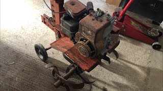 Briggs amp Stratton Norlett Rotovator Cultivator project part 2 [upl. by Attej]