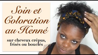 Soin et Coloration au Henné sur cheveux frisés crépus et bouclés [upl. by Orodisi31]