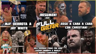 AEW Full Gear 2023  RESUMEN Y RESULTADOS [upl. by Yentyrb]