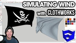 SIMULATING WIND in Clothworks for SketchUp [upl. by Dorie]