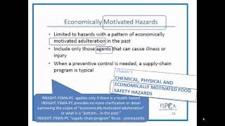 FSMA PCHF Chapter 5B Economically Motivated Food Safety Hazard Food Fraud EMA  FULL version [upl. by Roee]