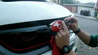 2011 WRX  How to install a vinyl emblem overlay [upl. by Ennadroj]