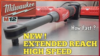 NEW MILWAUKEE M12 FUEL 256920 38 EXTENDED REACH HIGH SPEED RATCHET [upl. by Heidie]