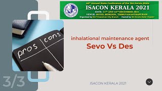 Sevoflurane Vs Desflurane  Dr Saikat Sengupta Dr Ashish Bindra ISACON Kerala 2021 [upl. by Tebor689]