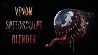 Venom Sculpting Blender 3D  FREE STL [upl. by Kennard53]