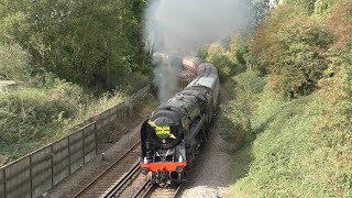 70000 Britannia raises the sound through Kent on quotThe Golden Arrowquot  05102024 [upl. by Ellerrehc]