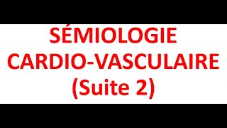 Semiologie Cardiaque  Examen clinique FMPC [upl. by Leind]