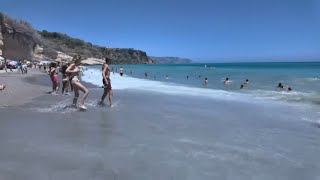 🇪🇸 Nerja Spain Beach Walk at Playa Burriana [upl. by Nolasba]