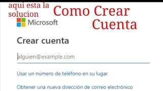 Como crear una cuenta de Microsoft en Pc [upl. by Landre]