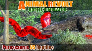 Purussaurus vs Reptiles  Animal Revolt Battle Simulator [upl. by Petta837]