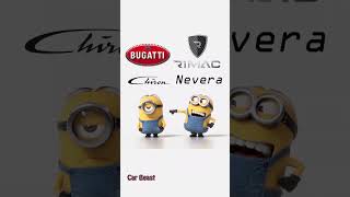 Bugatti Chiron VS Rimac Nevera minions style funfunny tiktok car foryou status trending fypシ [upl. by Nairdna]