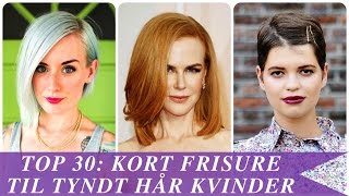 Top 30 kort frisure til tyndt hår kvinder [upl. by Hatnamas]