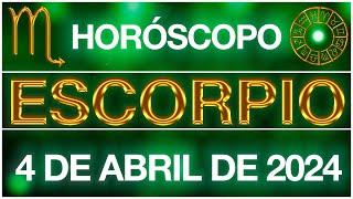 ESCORPIO  PUEDE SER TRAGEDIA ☠️✝️  HORÓSCOPO DIARIO  SIGNO ESCORPIO HOY 4 DE ABRIL DE 2024 [upl. by Anaerdna]