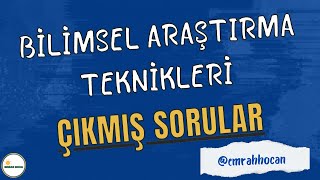 BİLİMSEL ARAŞTIRMA TEKNİKLERİ VİZE ÇIKMIŞ SORULARI auzef [upl. by Anwahsal]