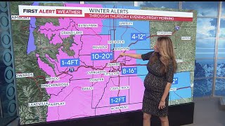 First Alert Weather Day Rain Wednesday turns to heavy snow by Thursday [upl. by Athene]