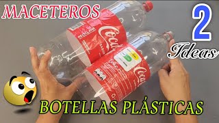 Preciosos MACETEROS Reutilizando BOTELLAS PLÁSTICAS de Refresco Fácil de hacer Garrafa Pet [upl. by Matthew]