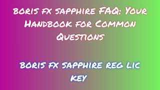 Installing boris fx sapphire 2024 Made Easy StepbyStep Guide [upl. by Kcirtap126]