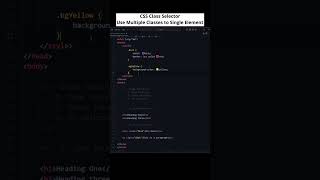 CSS Class Selectors Applying Multiple Classes to Single HTML Element csstutorial codewithmayur [upl. by Forsta]