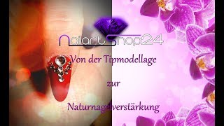 Lange Naturnägel aus Tipverlängerung wird Naturnagelverstärkung [upl. by Jr702]