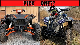 CanAm 570 vs Polaris 570  2WD vs AWD [upl. by Genni770]