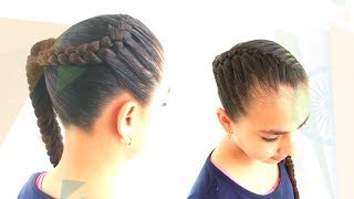 Peinado con trenza REGRESO A CLASES  Peinado facil para cabello largo [upl. by Matthus]