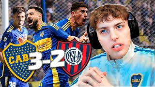 DAVOO XENEIZE REACCIONA A BOCA 3 SAN LORENZO 2 2024  LIGA ARGENTINA FECHA 11 [upl. by Randolf]