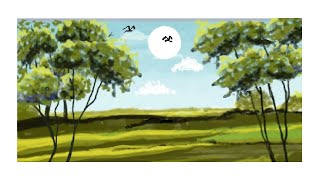 👉Scenery drawing inms paintHow to Draw in ms paintmspaintcomputerart Sense by RNdrawing🌾 [upl. by Liakim]