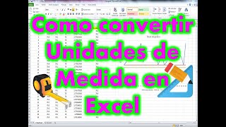 Como convertir milimetros a pulgadas y otras unidades de medida en excel [upl. by Weitman]