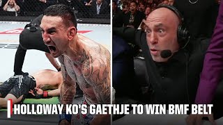 Max Holloway knocks out Justin Gaethje in the final second at UFC 300  ESPN MMA [upl. by Oigroig]