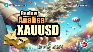 REVIEW Analisa Teknikal XAUUSD tgl 09 Agt 2024 [upl. by Viole]