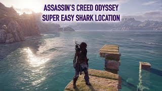 Assassins Creed Odyssey Shark Hunting and Farming for Shark Tooth  Fin Location  Super EASY [upl. by Anihs]