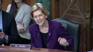 Senator Warren Questions CFPB Director Kraninger About Lack of Enforcement Action [upl. by Atsiuqal]