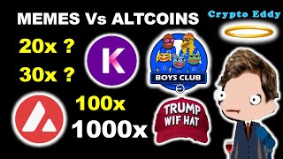 Memes Vs Altcoins  20x 30x 100x 1000x Tooker Boys Club TrumpWifHat Amadeus memes gaming ai [upl. by Fiertz]