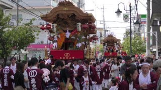 令和元年10月20日大東市野崎地区四条ふるさとまつり 地車パレード [upl. by Arfihs]