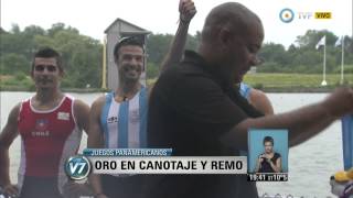 Visión 7  Juegos Panamericanos Oro en canotaje y remo [upl. by Sochor]