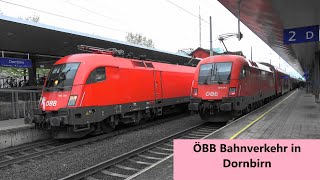 Bahnverkehr am Morgen in Dornbirn mit🌟🌛Nightjet amp Cityjet Rh4748 Doppelgarnitur [upl. by Llertnek508]